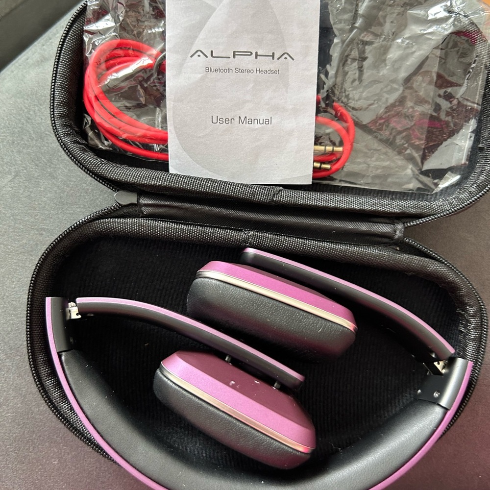 New Alpha Pulse Purple Headphones